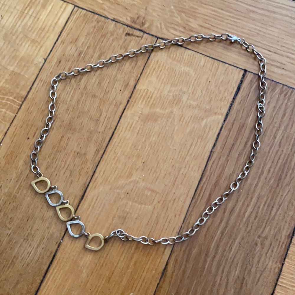 Pretty necklace! Silver and gold!